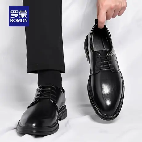 罗蒙皮鞋男2025新款年轻商务正装软底通勤不累脚夏季英伦结婚鞋RM商品大图
