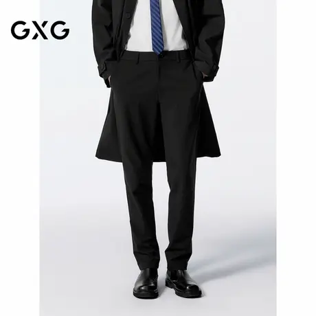 GXG男装 黑色套西西裤修身小脚休闲裤 24年秋G24X143003商品大图
