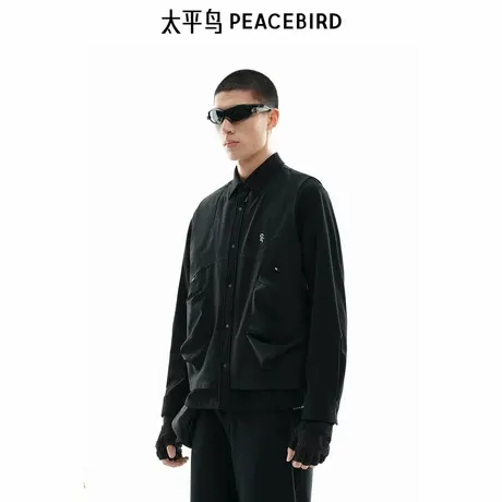 【商场同款】太平鸟男装两件套潮流夹克冬户外外套B2BCE4144商品大图