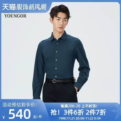 【商场同款】雅戈尔男士长袖衬衫春季新款官方商务休闲衬衫S3493图片