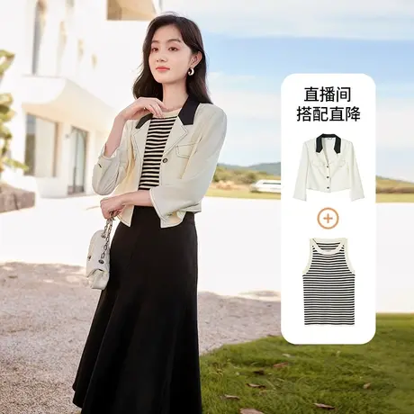 香影西装外套女2024春季新款休闲气质高级感短款小个子薄西服春秋图片