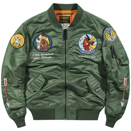 VIP潮牌ma1飞行员夹克男2024春秋新款美式棒球服大码刺绣外套潮流商品大图