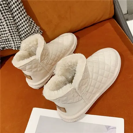 雪地靴女短筒2024年新款冬季百搭防水防滑加绒加厚洋气保暖棉鞋子图片