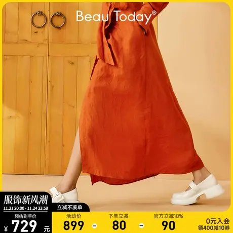 BeauToday粗跟玛丽珍鞋BT春夏新款厚底单鞋女学院风英伦小皮鞋女商品大图