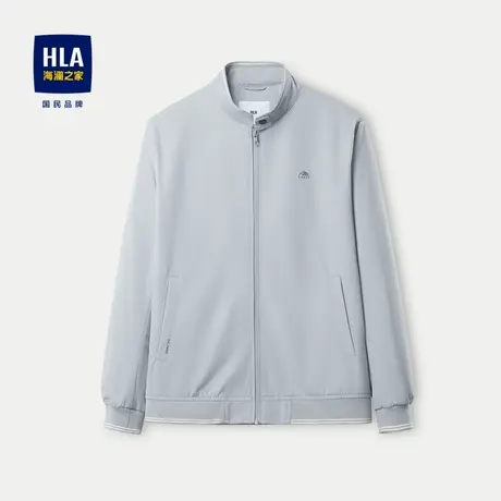 HLA/海澜之家立领夹克2024春夏新款挺括清新商务休闲防风外套男士商品大图