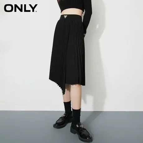 ONLY奥莱夏季时尚休闲百褶设计宽松长款半身裙女图片