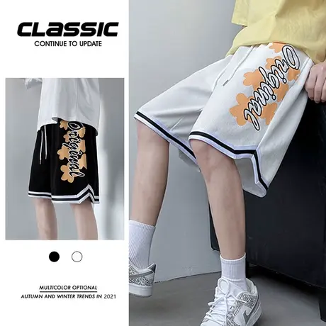 休闲运动短裤男夏季ins潮流港风宽松健身篮球裤子速干潮牌五分裤5商品大图