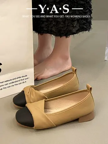 春秋轻奢晚晚风温柔鞋法式单鞋女2024新款平底软底孕妇休闲女鞋子商品大图