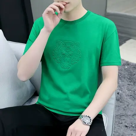 重磅纯棉纯色短袖T恤男女打底衫白色体桖内搭纯黑上衣男士半袖t恤图片