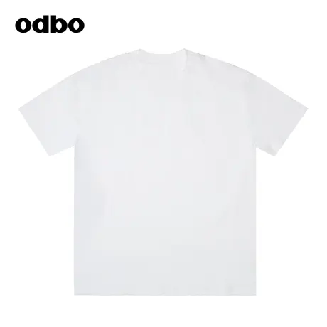 odbo/欧迪比欧休闲气质短袖黑白通勤T恤女春季新款百搭宽松上衣潮商品大图