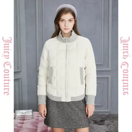 Juicy Couture橘滋女装新款趣味拼接格纹女式品牌羽绒服反季商品大图