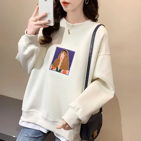 2023新款卫衣女宽松韩版爆款慵懒风设计感上衣春秋女装百搭潮小众商品大图