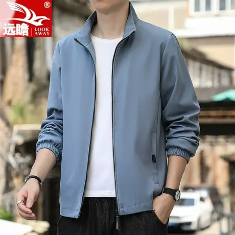 秋季男士外套潮牌宽松休闲翻领冲锋上衣服2023新款春秋款夹克男装商品大图