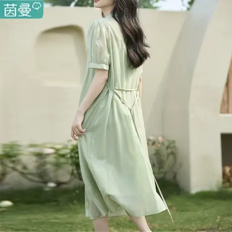 茵曼气质名媛高端连衣裙女神范高级感小个子休闲裙子夏季2023新款图片