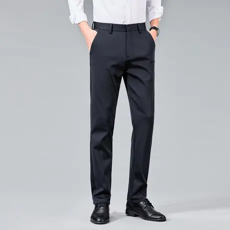 春夏季男士西裤2023新款休闲裤小脚冰丝垂感西装裤子宽松直筒长裤图片