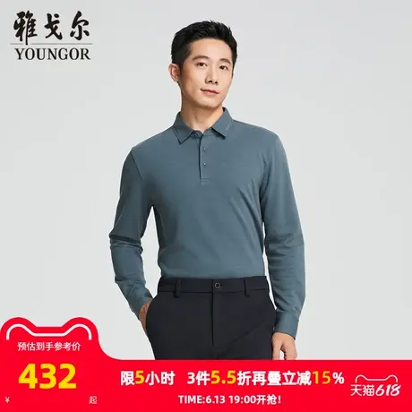 【商场同款】雅戈尔男士长袖衬衫秋冬新款官方商务休闲POLO衫男图片