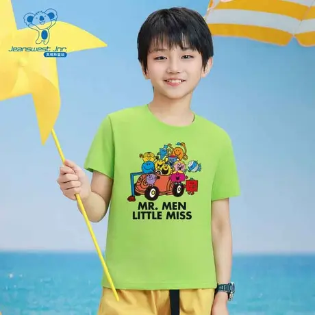 真维斯×奇先生妙小姐联名儿童夏季新款圆领男女童同款印花T恤NZ图片