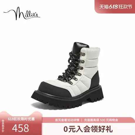 【大橘么么】妙丽加绒雪地靴2025春季潮酷厚底防水女中靴31783DZ4商品大图