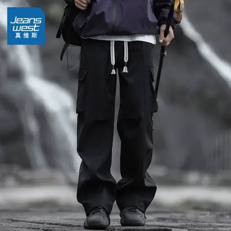 WX真维斯男装2025春季新款通勤潮流伞兵裤户外运动男款休闲工装裤商品大图