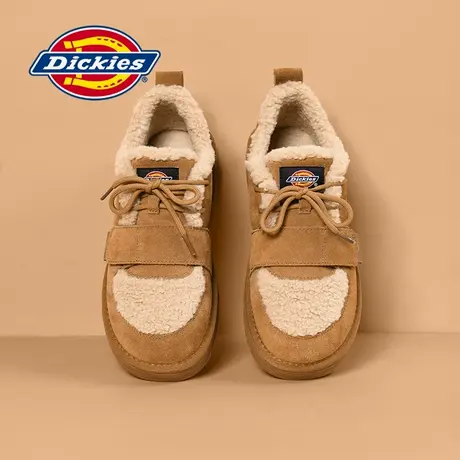 Dickies棉鞋女2024年冬季新款加绒保暖加厚雪地靴百搭厚底毛毛鞋图片