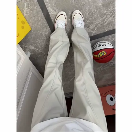 美式微喇裤子男款夏季斜切速干冲锋裤软壳防水风直筒显腿长休闲裤商品大图