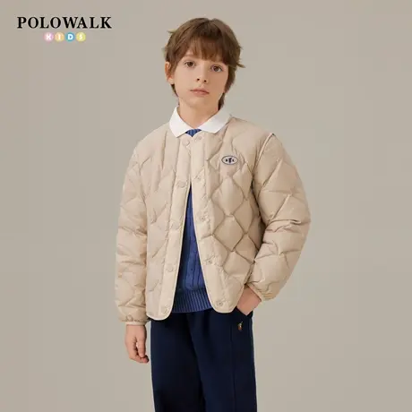 【90白鸭绒】POLOWALK童装男女童羽绒服25年秋冬新品菱格轻薄外套图片