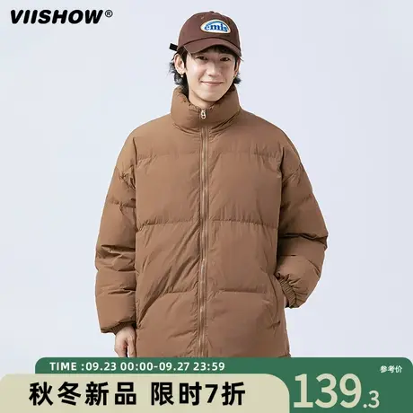 VIISHOW棉衣男冬季2023新款保暖潮牌简约棉服休闲oversize外套潮商品大图