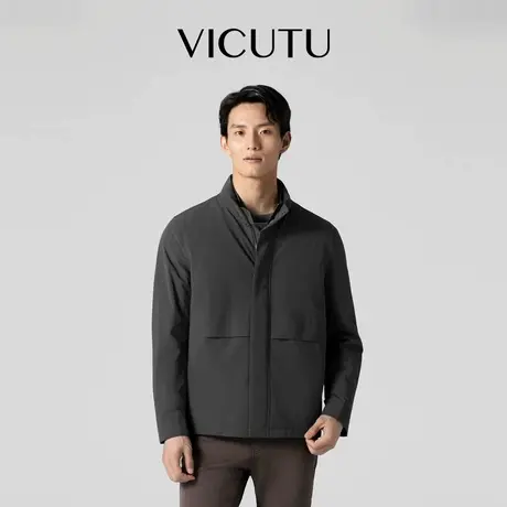 VICUTU威可多男士棉服舒适亲肤轻薄保暖立领商务休闲百搭秋冬外套商品大图