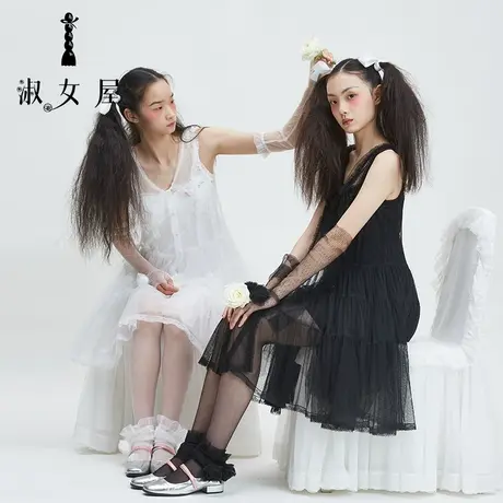 淑女屋官方旗舰店仙女的衣裳。雪纱装饰连衣裙图片