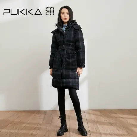 蒲PUKKA 鹅绒羽绒服女宽松原创设计感秋冬外套中长款商品大图