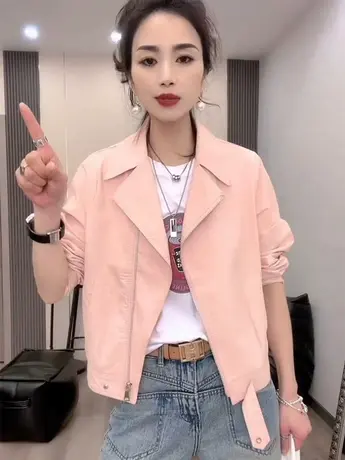 休闲外套女2023新款春季洋气小众韩版时尚百搭西装领夹克衫上衣潮商品大图