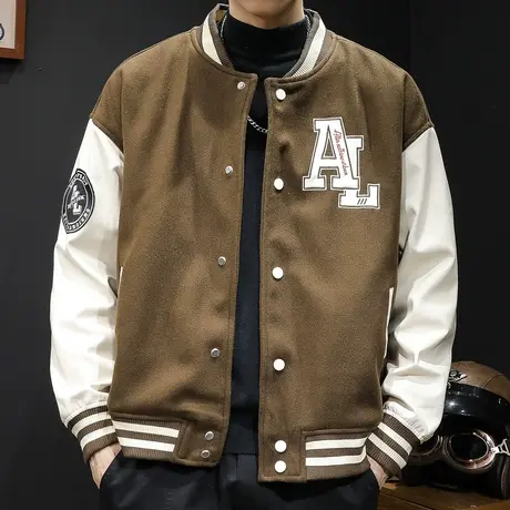 棒球服外套男冬季2023新款男士休闲秋冬款保暖上衣夹克美式复古潮图片