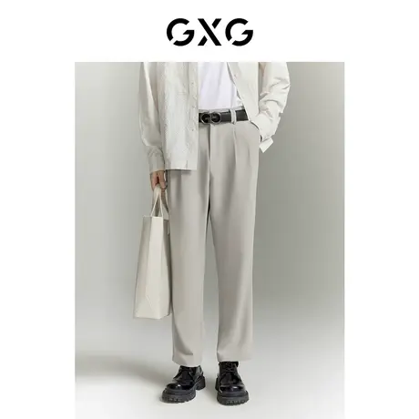 GXG男装 多色质感面料宽松锥形休闲长裤男士 2024年春季新品图片