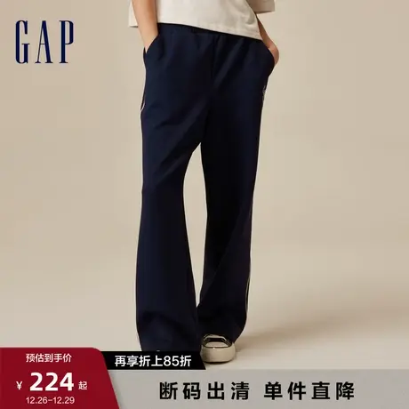 【断码优惠】Gap女装早春空气三明治弹力舒适高腰宽松长裤773286商品大图