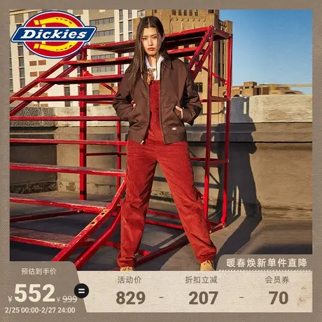 Dickies 春夏  女式背带裤连体裤 休闲长裤连身裤宽松商品大图