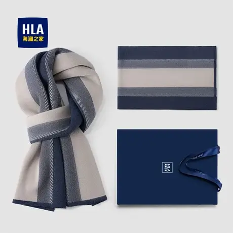 HLA/海澜之家围巾男士新款韩版针织潮流围巾秋冬保暖百搭送男友商品大图
