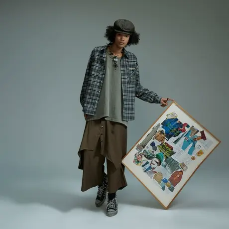 街头复古潮牌格子衬衫男士春秋季2024新款百搭情侣装美式宽松衬衣图片