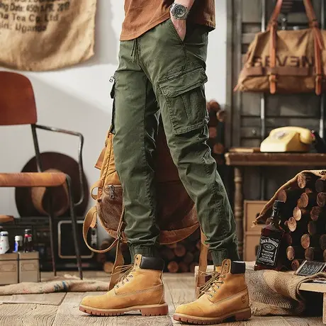 Modi Nick/摩帝尼克男士春秋纯棉户外多口袋工装长裤修身休闲裤商品大图