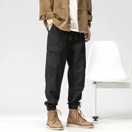 工装裤百搭裤子男款夏季多口袋水洗裤子男夏季男裤休闲裤商品大图