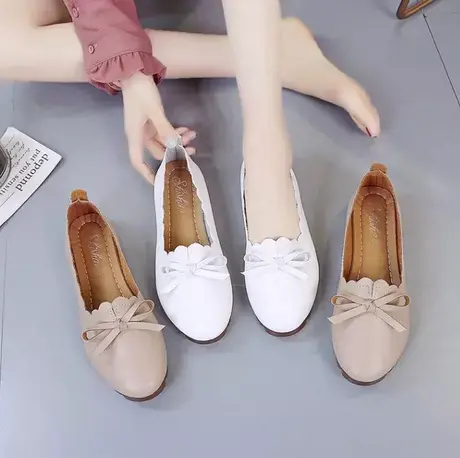 软底百搭豆豆鞋女早春2023年新款休闲四季一脚蹬懒人防滑平底单鞋商品大图