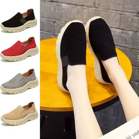 老北京布鞋女春季新款时尚孕妇鞋软底运动休闲鞋黑色平底上班鞋潮商品大图