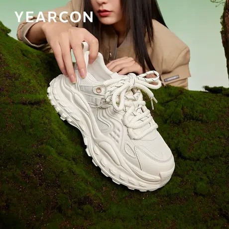 老爹鞋女2025新款春春显脚小厚底今年流行女鞋软底百搭白色运动鞋图片