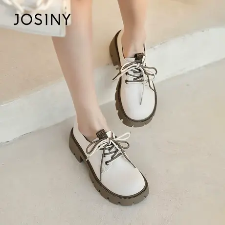 Josiny/卓诗尼厚底单鞋2023秋季新款法式潮流学生JK制服休闲女鞋商品大图