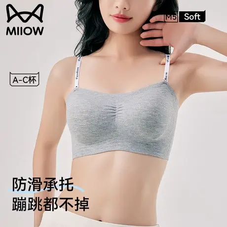 猫人无肩带抹胸内衣女黑科技防滑聚拢夏季薄款无痕美背裹胸文胸罩商品大图