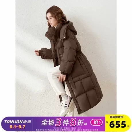 唐狮2024冬装新款女羽绒服连帽长款保暖羽绒面包服外套超好看cq商品大图
