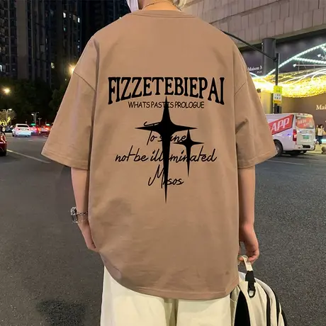 纯棉透气潮牌短袖T恤男夏季2025新款男装体恤衫ins潮美式vintage商品大图