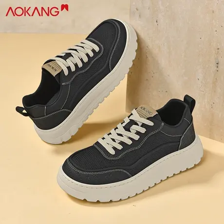 奥康2026春季男鞋休闲鞋潮流风百搭男生高级感增高鞋透气软底板鞋商品大图