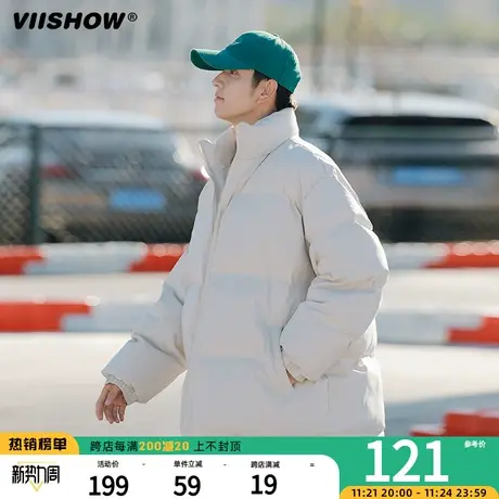 VIISHOW棉衣男冬季新款短款宽松立领加厚棉服休闲oversize外套潮商品大图