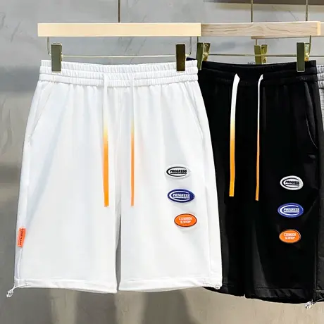 休闲短裤男五分裤夏季外穿韩版潮流宽松沙滩裤子潮牌男士运动中裤商品大图