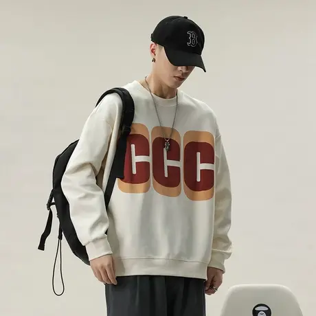 潮牌卫衣男休闲百搭长袖男款卫衣高档男士卫衣字母潮流百搭卫衣男图片